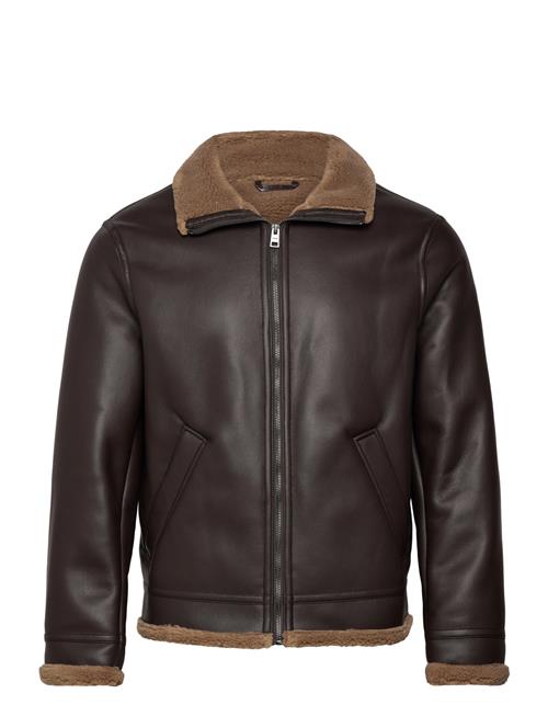 Mango | Faux-Leather Fleece Jacket | L