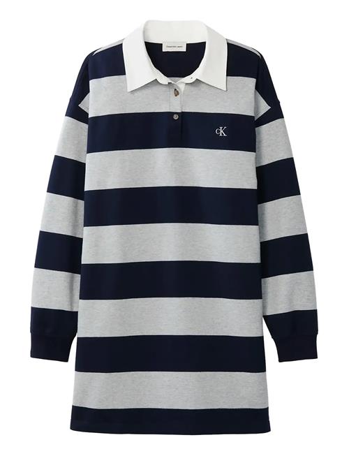 Calvin Klein Jeans | Ls Varsity Stripe Mini Polo Dres | S