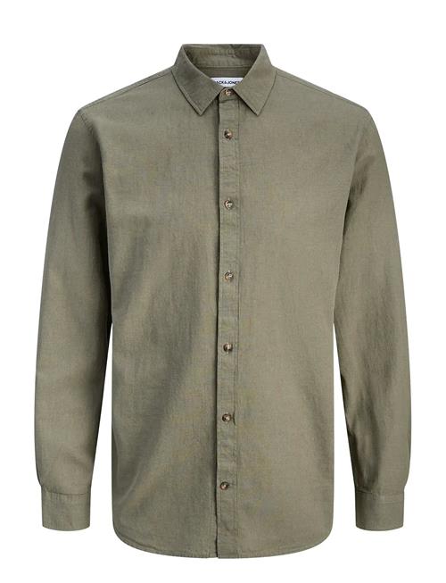 Se Jack & Jones | Jjesummer Linen Blend Shirt L/S Sn | XL hos Booztlet
