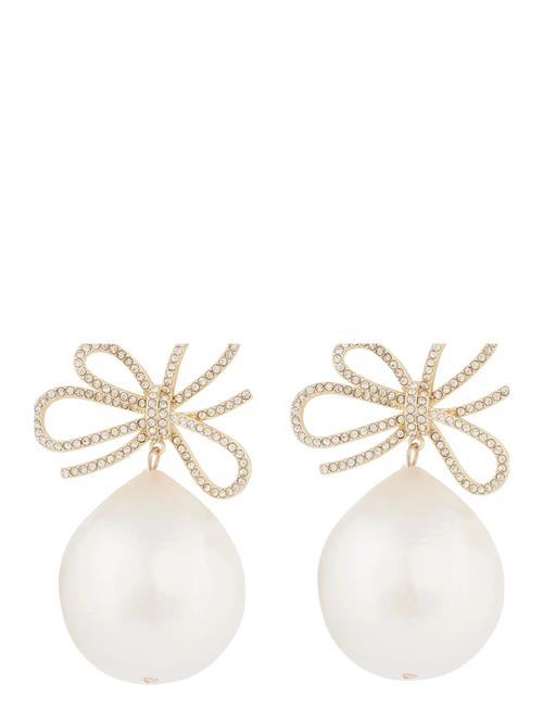 SNÖ of Sweden | Ribbon Crystal Pearl Ear G/Clear - Onesize | ONE SIZE