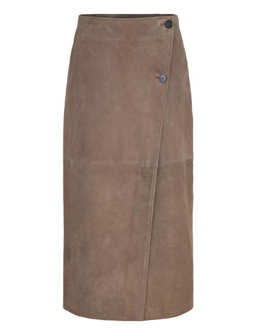 Selected | Slfjackie Hw Long Wrap Suede Skirt | 34