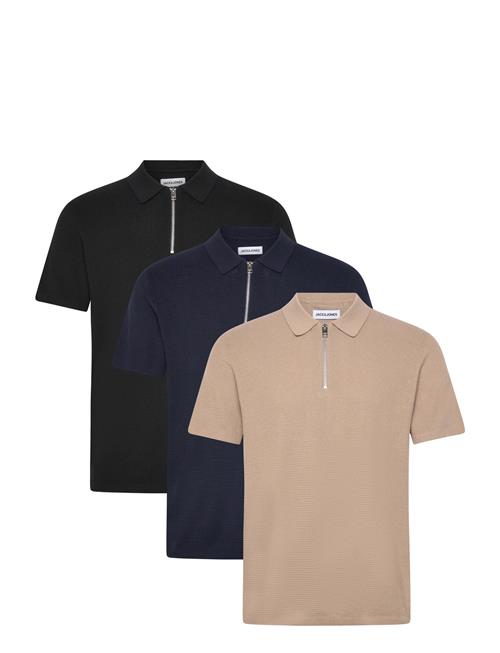 Jack & Jones | Jjmax Knit Zip Polo Ss 3Pk Mp | S