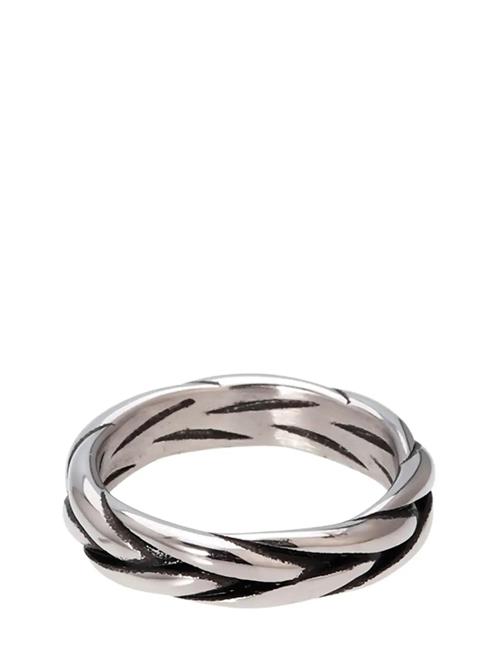 Samie | Rope - Twisted Steel Ring | 56