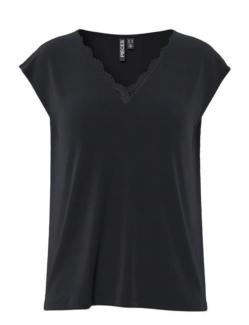 Pieces | Pckamala Lace V-Neck Tee Jrs Noos Bc | XS