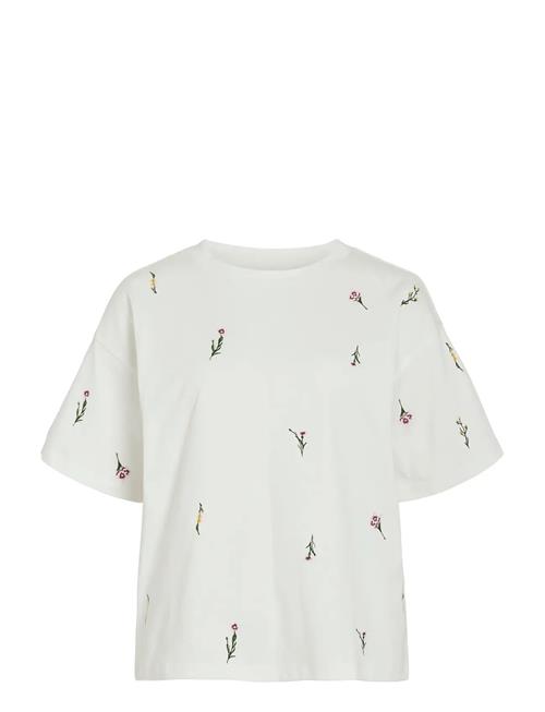 Vila | Vimonie Floral Emb S/S O-Neck/R | L