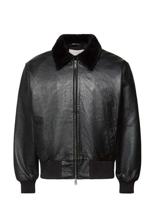 Calvin Klein | Ls Leather Bomber W/ Shearling C | XL
