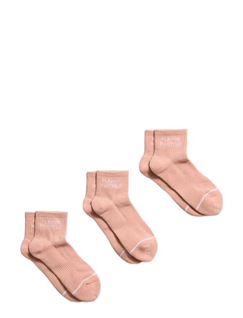 Girlfriend Collective | 3-Pack Please Recycle Quarter Crew Sock | ONE SIZE