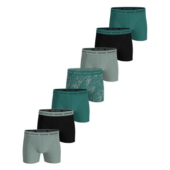 Björn Borg 7P Cotton Stretch Boxer Sort/Grøn bomuld Medium Herre