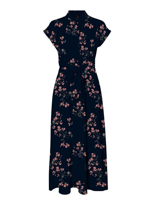 VERO MODA Blusekjole  natblå / brun / orange