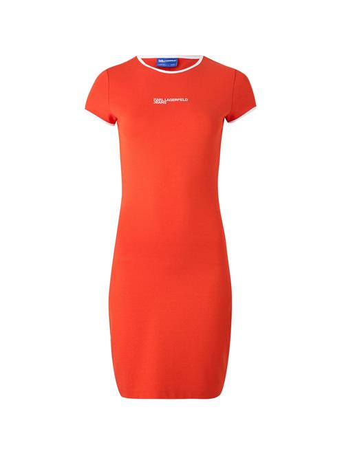 KARL LAGERFELD JEANS Kjole  orange / hvid