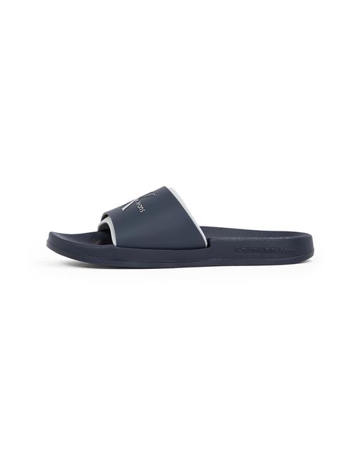 Calvin Klein Pantoletter  navy / hvid