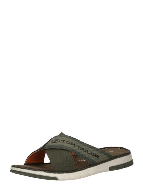 TOM TAILOR Pantoletter  oliven / mørkegrøn