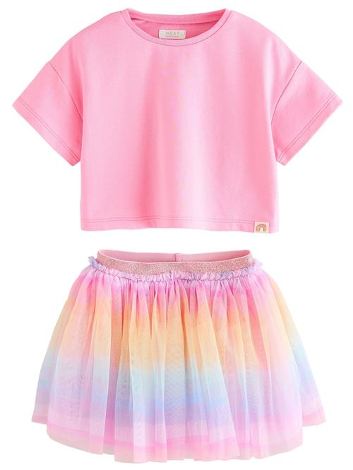 Next Sæt  lyseblå / abrikos / lyserød