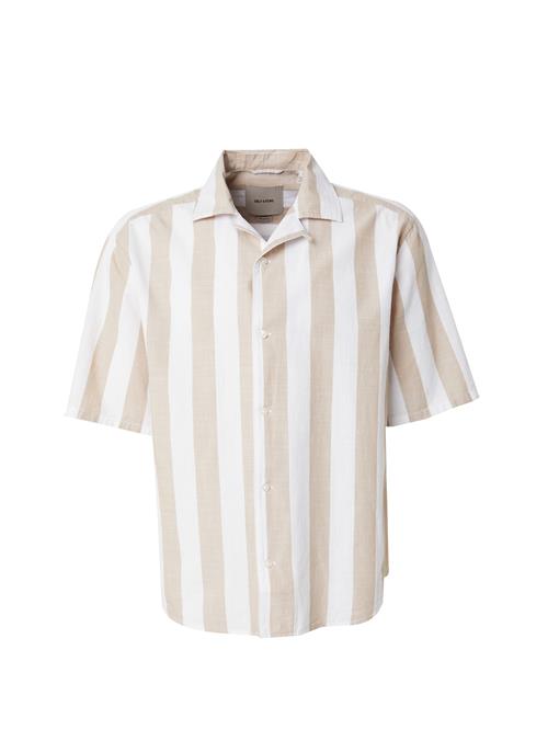 Only & Sons Skjorte 'ONSTES'  mørkebeige / hvid