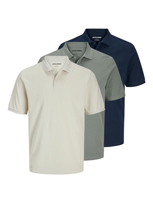 JACK & JONES Bluser & t-shirts 'JJKANE'  creme / natblå / khaki