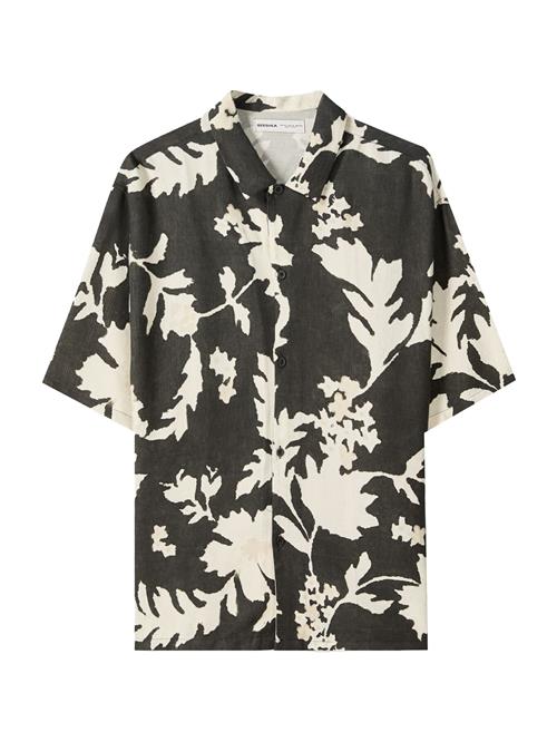 Bershka Skjorte  sort / hvid