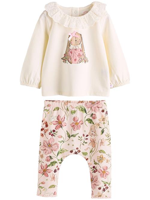 Next Sæt  sand / brokade / grøn / pastelpink