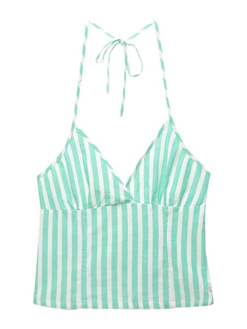 Pull&Bear Overdel 'PACIFIC'  lysegrøn / hvid