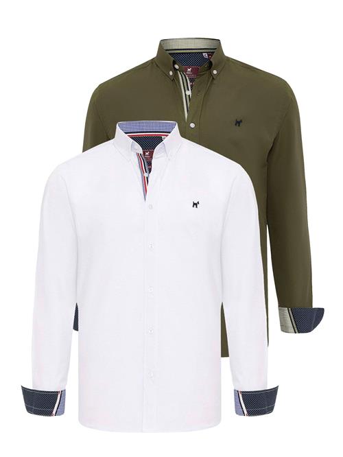 Williot Skjorte  khaki / hvid