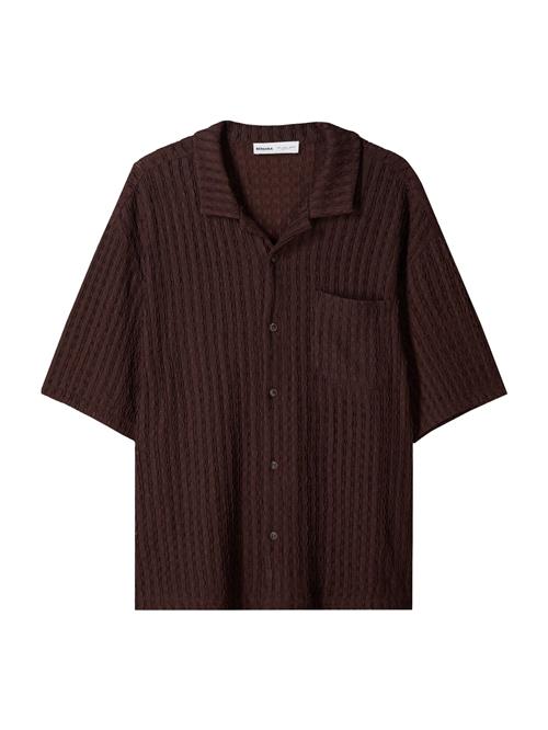 Bershka Skjorte  mørkebrun