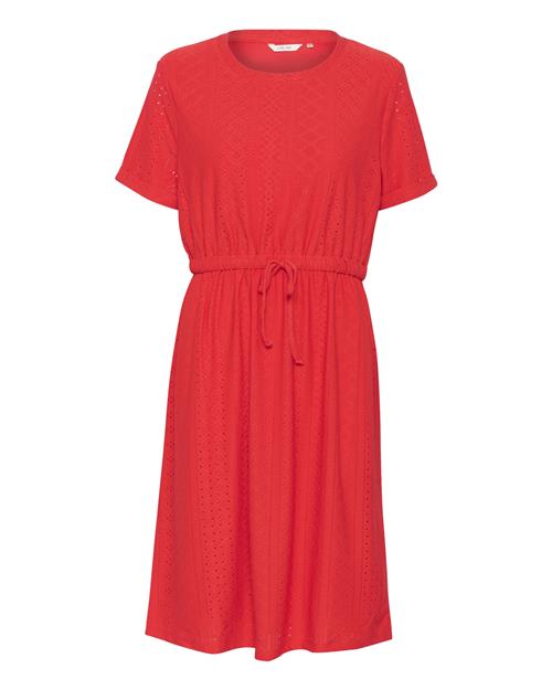 Cream Kjole 'Mianna'  neonrød