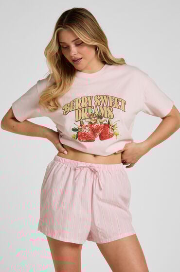 Hunkemöller Short Poplin Lyserød