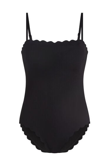 Hunkemöller Badedragt Bandeau Scallop Sort