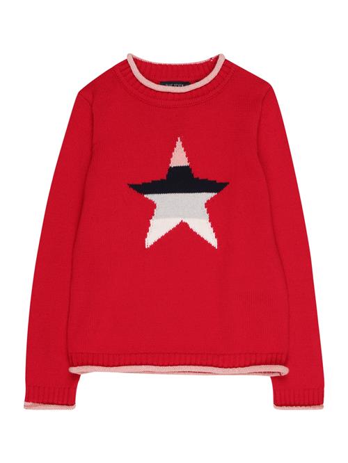 BLUE SEVEN Pullover  grå / rød / sort / hvid