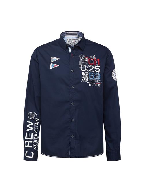 CAMP DAVID Skjorte 'Laser Sailing'  navy / lyseblå / rød / hvid