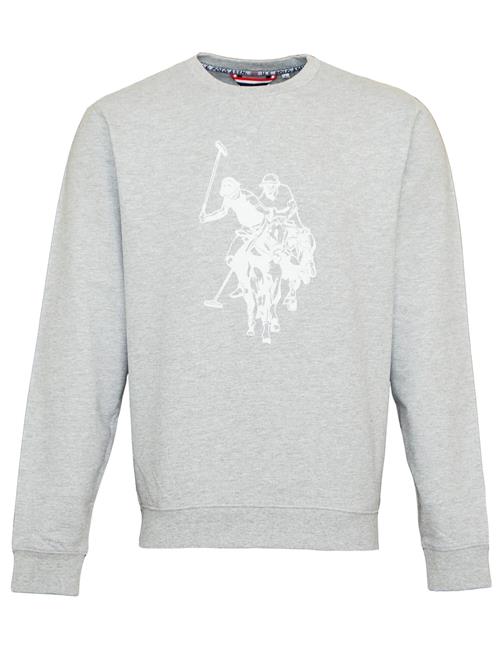 U.S. POLO ASSN. Sweatshirt  grå-meleret / hvid