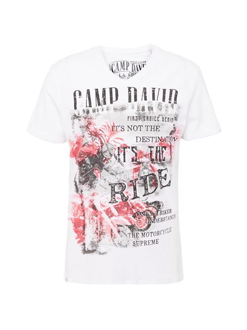 CAMP DAVID Bluser & t-shirts 'Road Rebel'  gammelrosa / sort / hvid