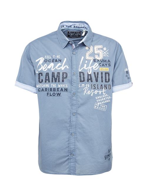 CAMP DAVID Skjorte 'Beach Life'  navy / dueblå / hvid