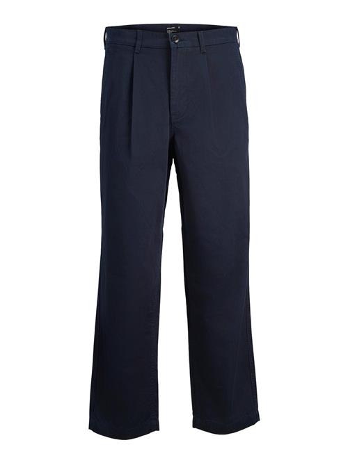 JACK & JONES Bukser med lægfolder 'KARL HOWARD'  natblå