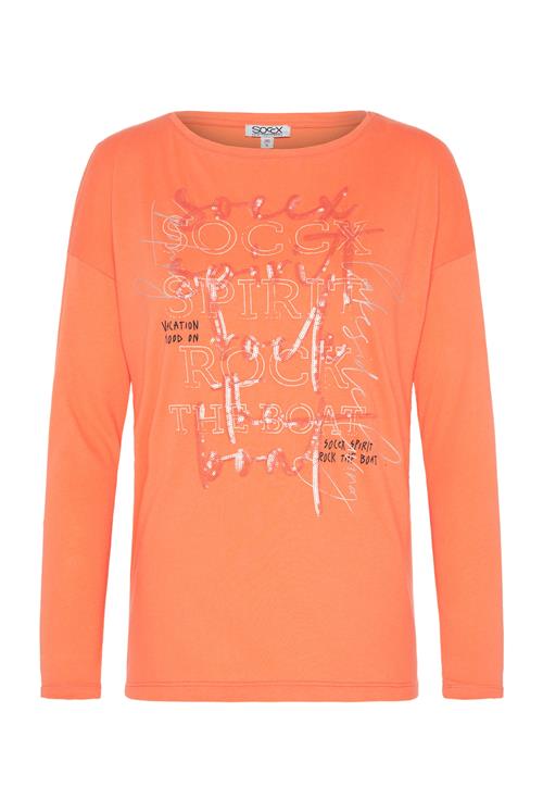 Soccx Shirts 'Rock the Boat'  mandarin / sort / hvid