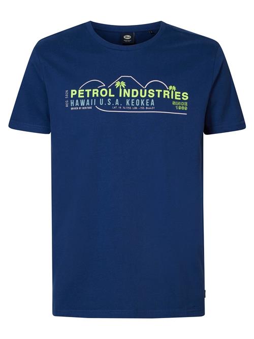 Petrol Industries Bluser & t-shirts  blå / neongrøn / hvid