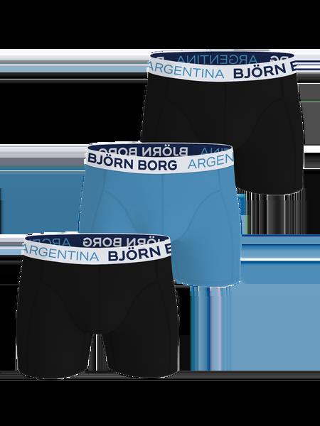 Björn Borg Cotton Stretch Boxers Argentina 3-pack Sort, M