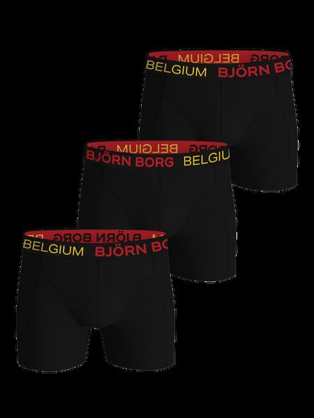 Björn Borg Cotton Stretch Boxers Belgium 3-pack Sort, M