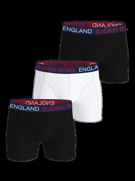 Björn Borg Cotton Stretch Boxers England 3-pack Sort, M