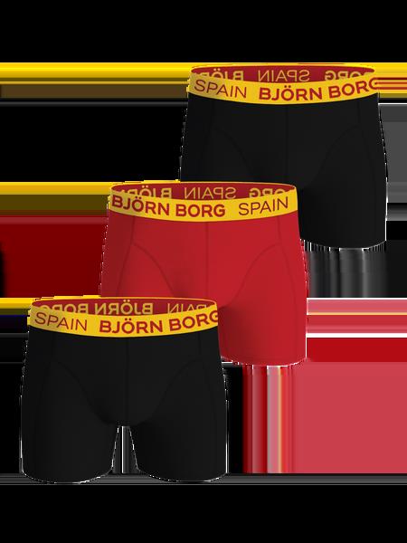 Björn Borg Cotton Stretch Boxers Spain 3-pack Sort, M