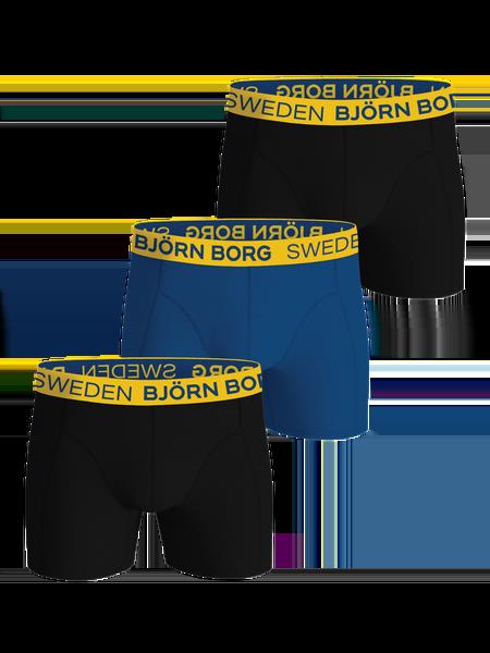 Björn Borg Cotton Stretch Boxers Sweden 3-pack Sort, XS