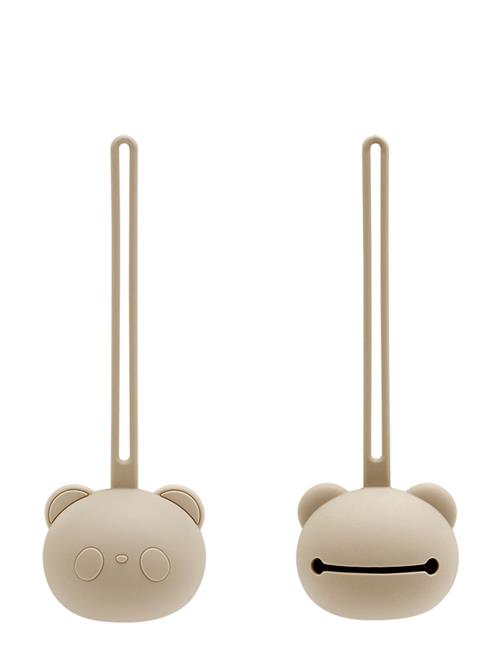 Magni Toys | Teddy Pacifier Pouch In Silicone, Beige, Lfbg Approved. | ONE SIZE"