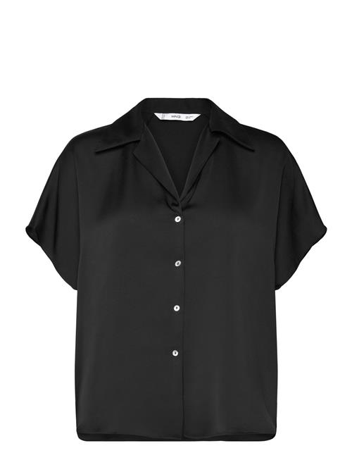 Mango | Short-Sleeved Satin Shirt | XS