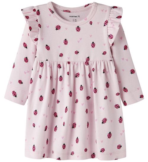Name It Kjole - Bomuld/Modal - NbfHaline - Cradle Pink m. Glimme