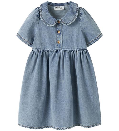 Name It Kjole - Denim - NmfPoppy - Medium Blue Denim