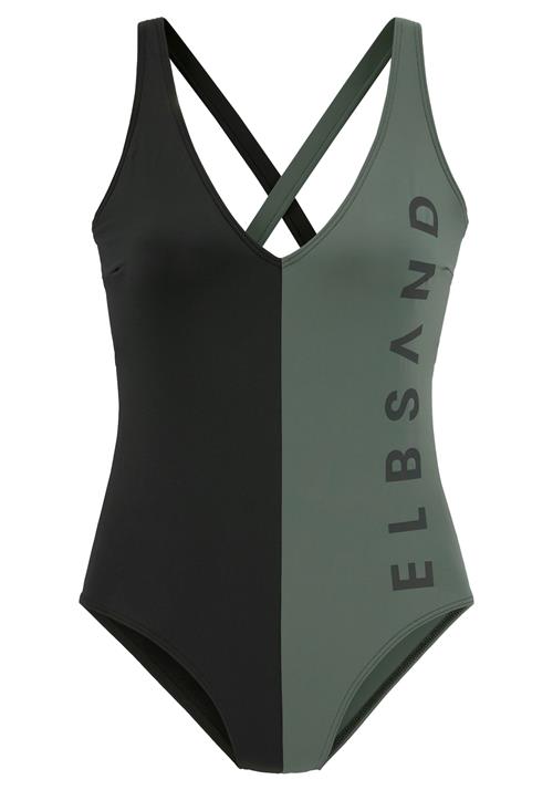 Elbsand Badedragt  grøn / sort