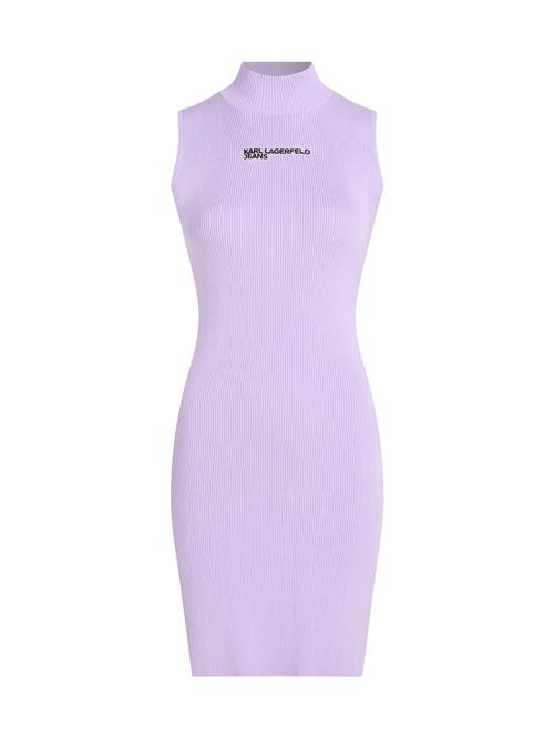 KARL LAGERFELD JEANS Strikkjole  lilla / sort