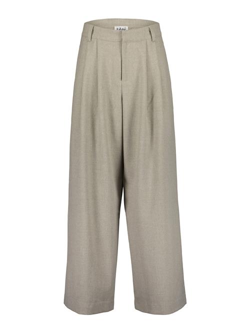 BLUE SEVEN Bukser med lægfolder  mørkebeige