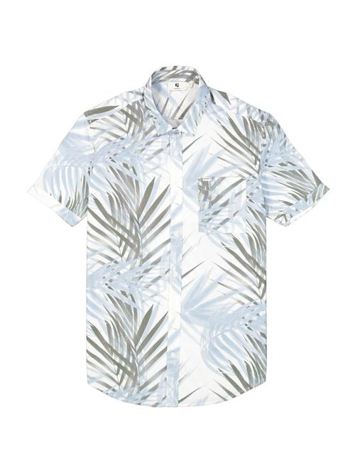 GARCIA Skjorte 'E51096'  lyseblå / mørkegrøn / hvid