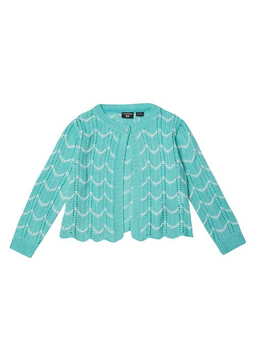 KOROSHI Cardigan  turkis / hvid