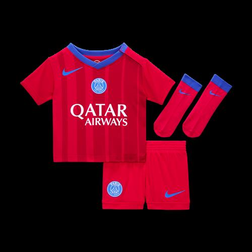 Paris Saint-Germain 2024 Stadium Third Nike Total 90 Football Replica-sæt i tre dele til babyer/småbørn - rød